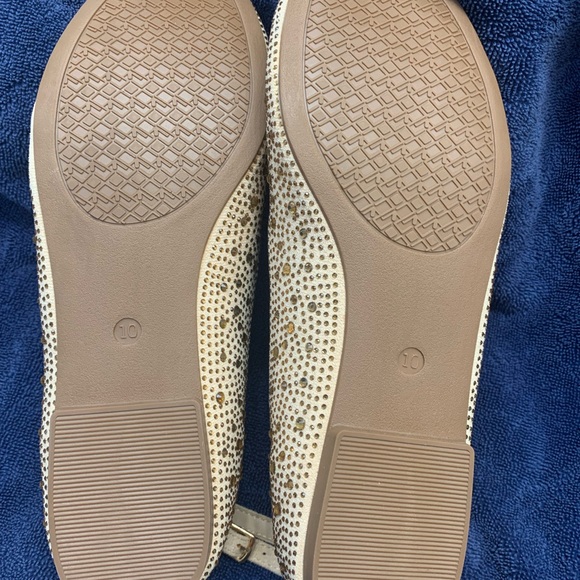 NEW Women's Cream Sequined Dress Shoes 10 - Picture 7 of 7